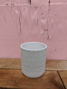 White decorative pot